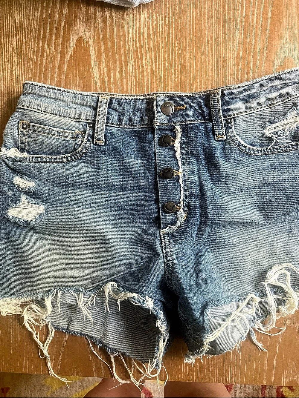JOE'S Distressed Denim Jean Shorts in Blue